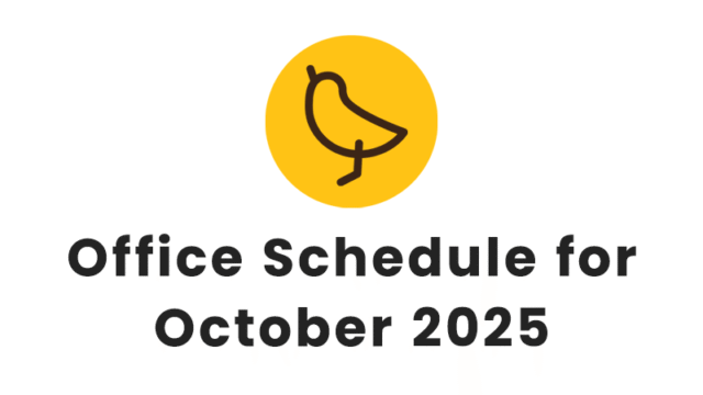 Office Schedule for October 2025